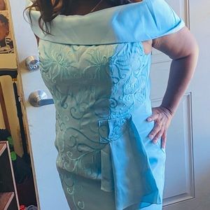 Sky Blue Mother of the Bride Dress